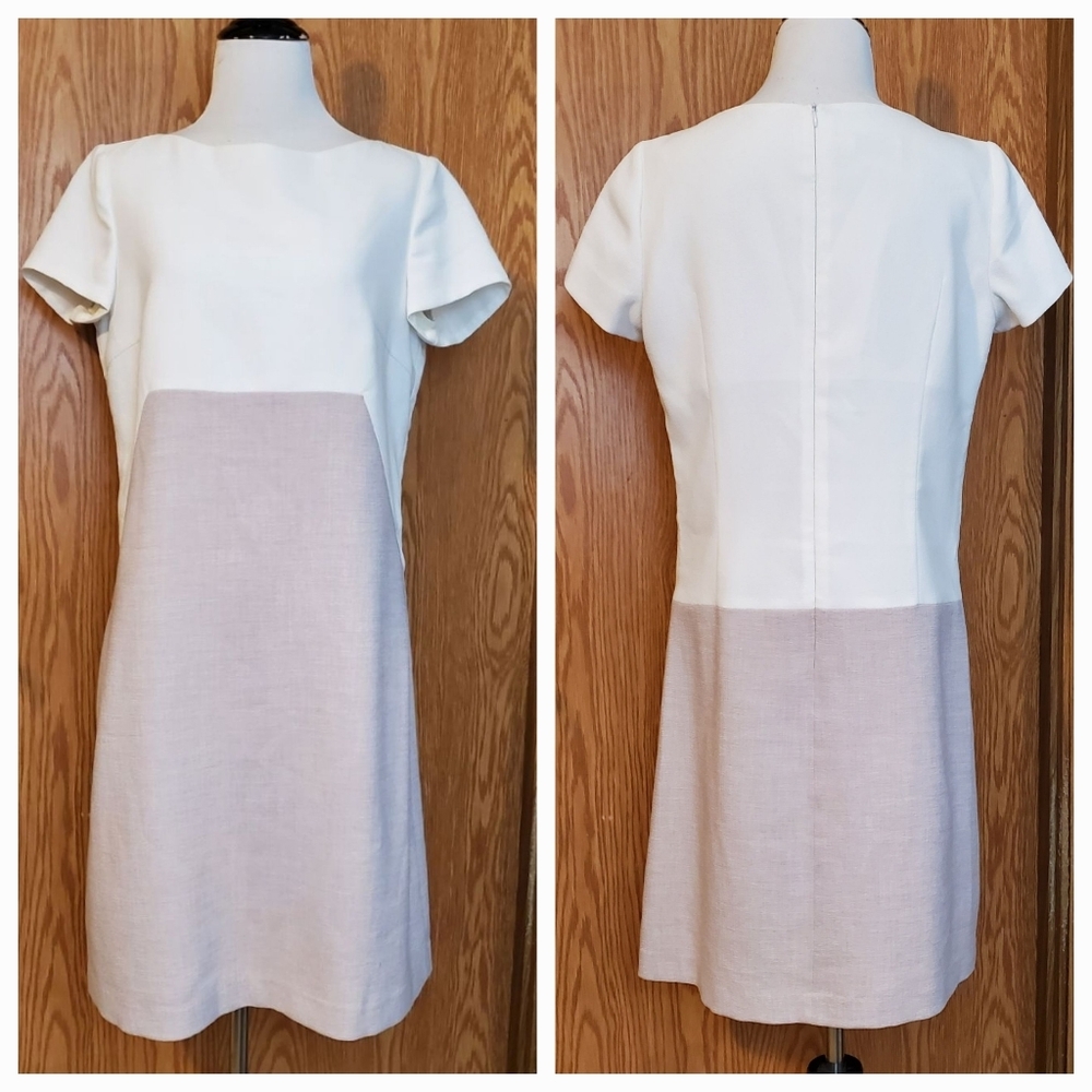 AmberLeaf colorblock linen dress